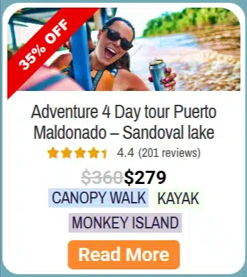 Puerto Maldonado Amazon tours 4 day