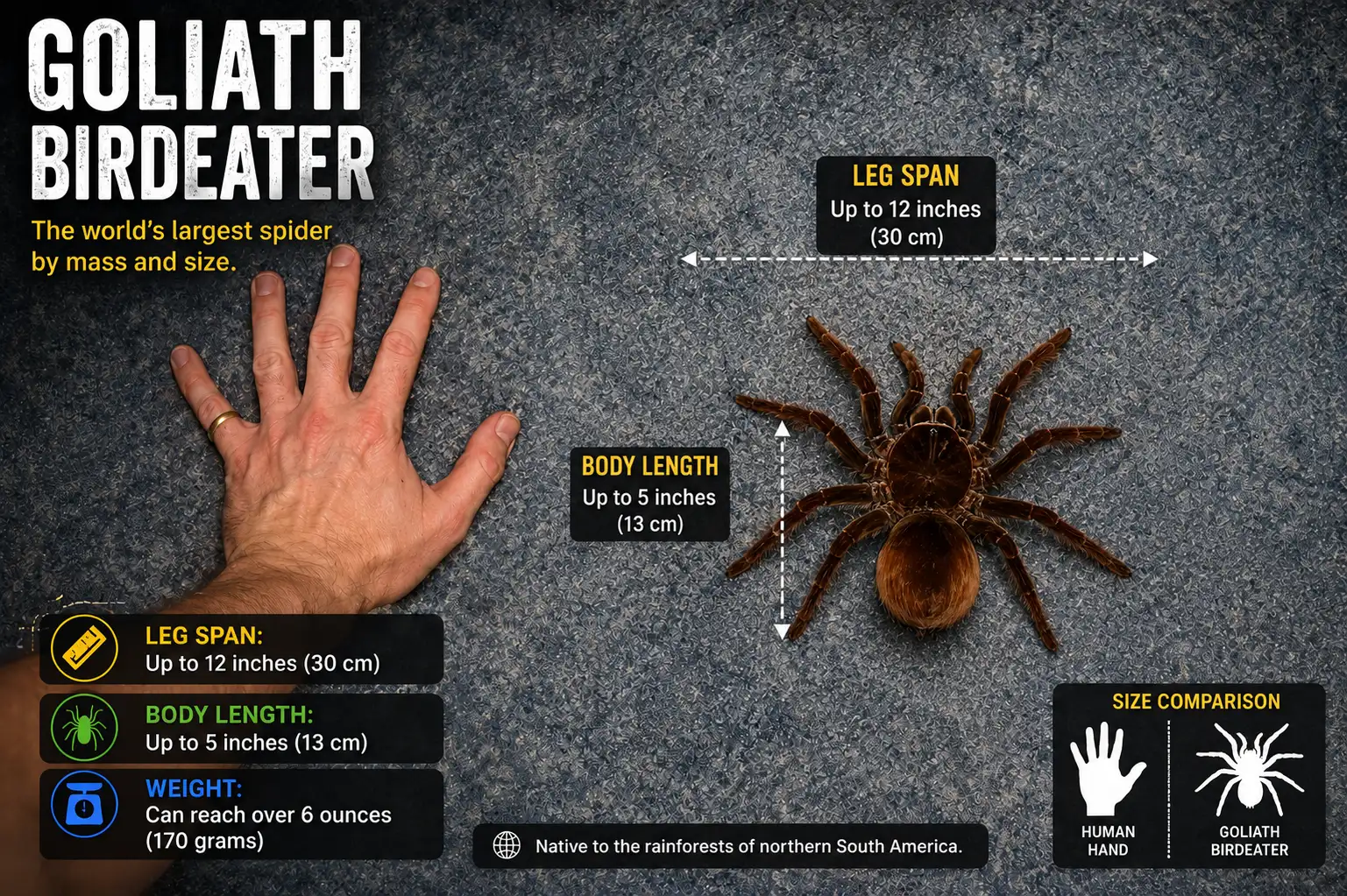 The Goliath Birdeater: Earth’s Giant Spider Unveiled